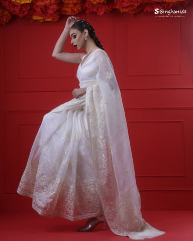 Sandal Satin Silk Saree With A Designer Blouse! | Silk sarees online, Raw  silk saree, Elegant saree